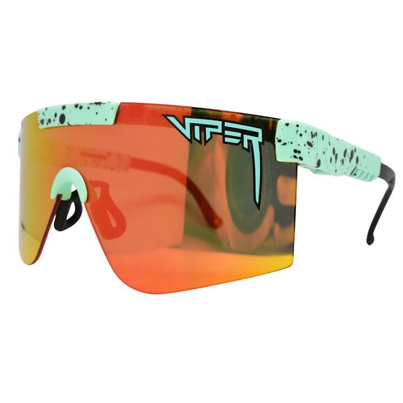 Pit Viper Green/Black Shield Sunglasses - LENSES GOOD / FRAMES VERY GOOD - Picture 1 of 11